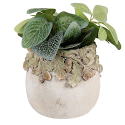 Clayre & Eef Pot de fleurs Ø 15x13 cm Beige Pierre