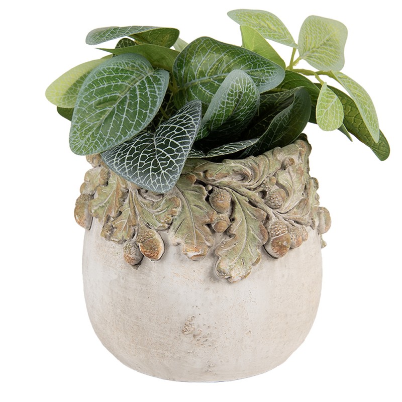 Clayre & Eef Pot de fleurs Ø 15x13 cm Beige Pierre