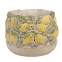 Clayre & Eef Planter Ø 19x15 cm Beige Stone Lemons