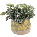 Clayre & Eef Planter Ø 19x15 cm Beige Stone Lemons