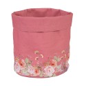Clayre & Eef Broodmand Ø 15x16 cm Roze Katoen Rond Bloemen