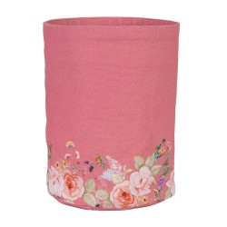 Clayre & Eef Broodmand Ø 15x16 cm Roze Katoen Rond Bloemen