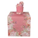 Clayre & Eef Broodmand Ø 15x16 cm Roze Katoen Rond Bloemen