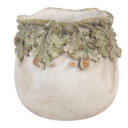 Clayre & Eef Planter Ø 19x17 cm Beige Stone