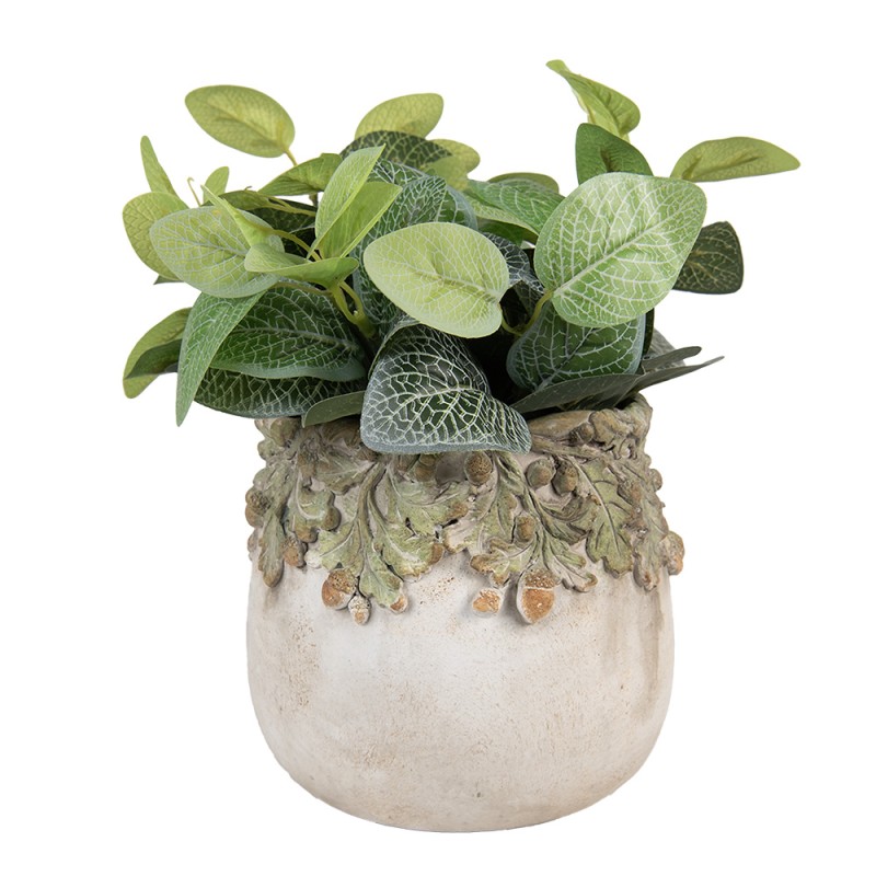 Clayre & Eef Planter Ø 19x17 cm Beige Stone