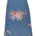 Clayre & Eef Tablier de cuisine 70x85 cm Bleu Coton Fleurs