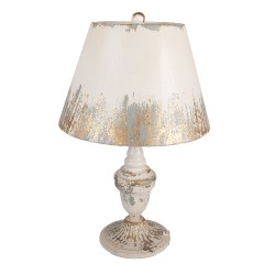 Clayre & Eef Lampada da tavolo Ø 36x55 cm Beige Metallo