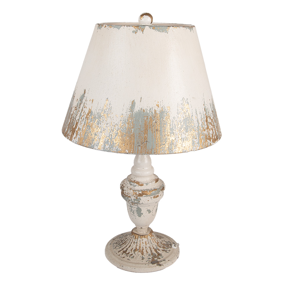 Clayre&Eef TafellampØ 36x55 cm Beige Metaal afbeelding