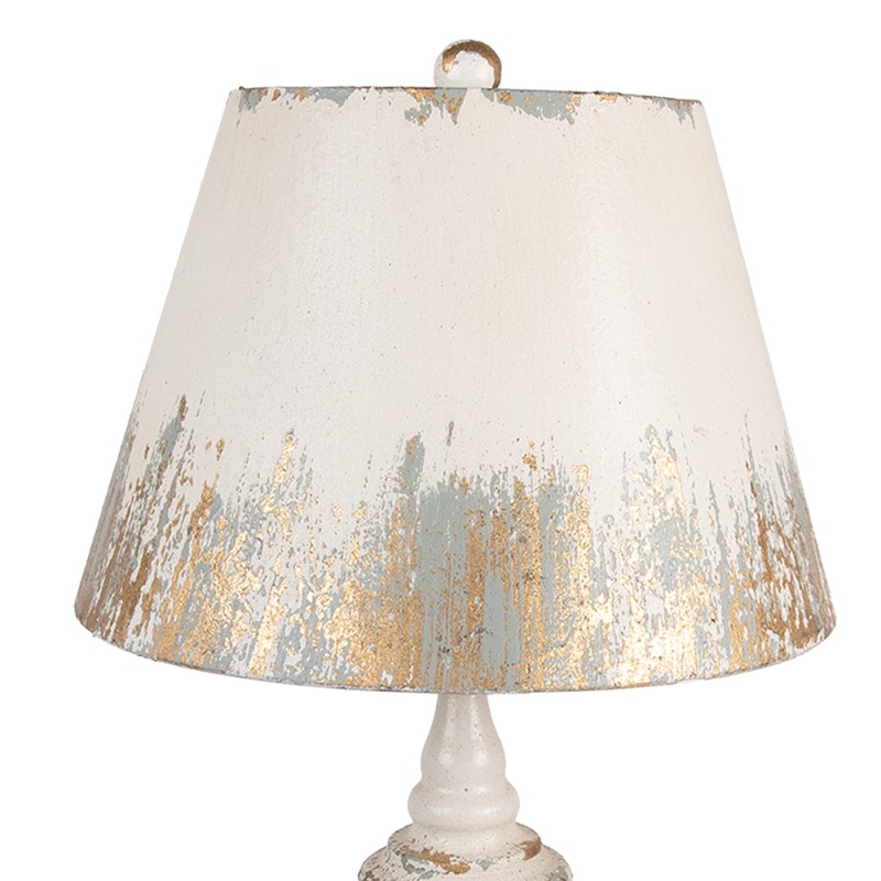 Clayre & Eef Lampada da tavolo Ø 36x55 cm Beige Metallo