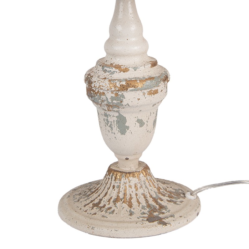 Clayre & Eef Lampada da tavolo Ø 36x55 cm Beige Metallo