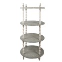Clayre & Eef Freestanding shelf Ø 80x175 cm Green Beige Wood