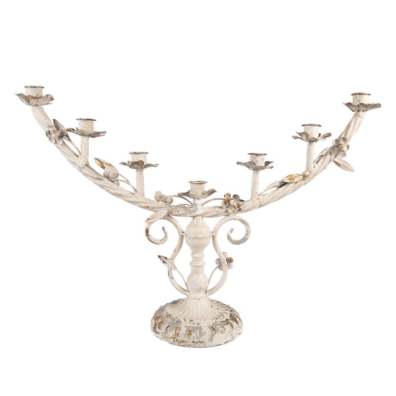 Clayre & Eef Candle holder 56x16x37 cm Beige Metal
