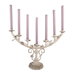 Clayre & Eef Candelabro 56x16x37 cm Beige Metallo