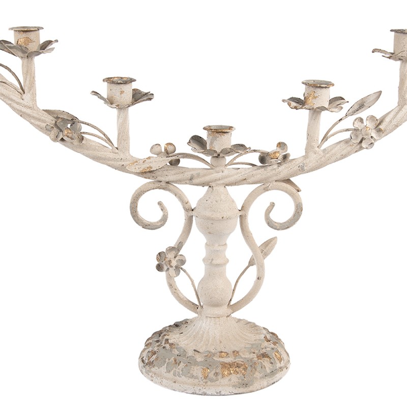 Clayre & Eef Candle holder 56x16x37 cm Beige Metal