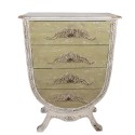 Clayre & Eef Chest of Drawers 81x36x113 cm White Green Wood