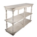 Clayre & Eef Side Table 140x40x92 cm White Beige Wood
