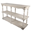 Clayre & Eef Side Table 140x40x92 cm White Beige Wood