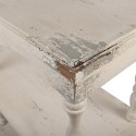 Clayre & Eef Side Table 140x40x92 cm White Beige Wood