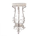 Clayre & Eef Plant Table 40x40x75 cm White Brown Metal Wood
