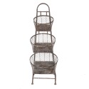 Clayre & Eef Opbergrek Manden 43x43x116 cm Bruin Metaal