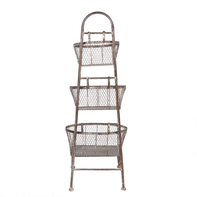 Clayre & Eef Opbergrek Manden 43x43x116 cm Bruin Metaal