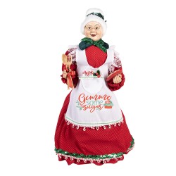 Clayre & Eef Weihnachtsfigur 45 cm Rot Textil auf Kunststoff