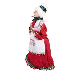 Clayre & Eef Weihnachtsfigur 45 cm Rot Textil auf Kunststoff