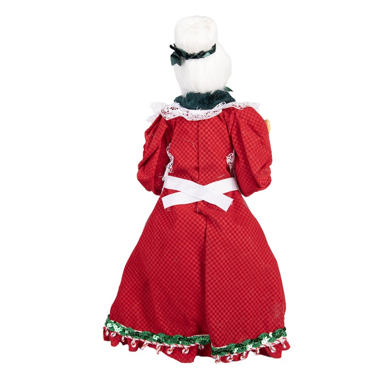Clayre & Eef Weihnachtsfigur 45 cm Rot Textil auf Kunststoff