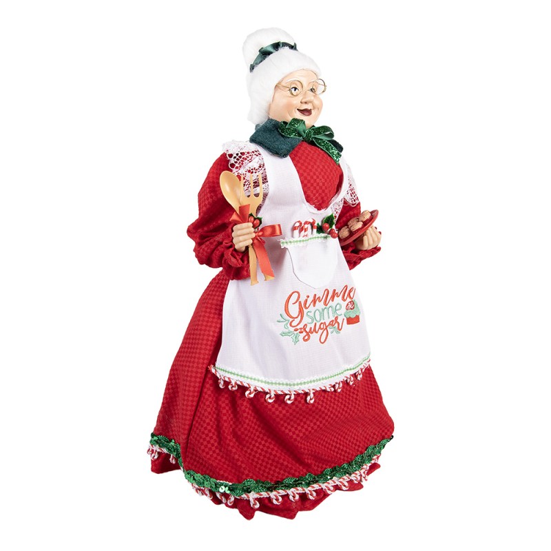 Clayre & Eef Weihnachtsfigur 45 cm Rot Textil auf Kunststoff