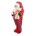 Clayre & Eef Décoration de Noël Image Père Noël 22x19x45 cm Rouge Textile sur plastique