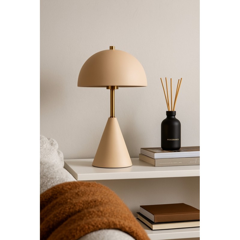 Gabriël Mushroom Table Lamp Ø 23x40 cm Beige Metal