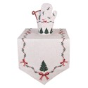 Clayre & Eef Bread Basket Ø 15x16 cm Beige Cotton Round Christmas