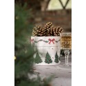 Clayre & Eef Bread Basket Ø 15x16 cm Beige Cotton Round Christmas