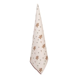 Clayre & Eef Theedoek 50x70 cm Beige Katoen Gingerbread man
