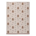 Clayre & Eef Asciugamani da cucina 50x70 cm Beige Cotone Uomo di pan di zenzero