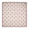 Clayre & Eef Tischdecke 100x100 cm Beige Baumwolle Pfefferkuchenmann