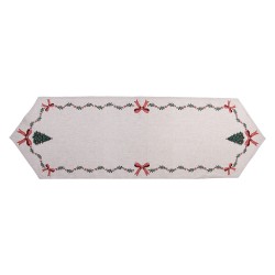 Clayre & Eef Chemin de table 50x160 cm Beige Coton Noël