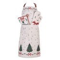 Clayre & Eef Ovenwant 18x30 cm Beige Katoen Kerst
