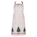Clayre & Eef Küchenschürze 70x85 cm Beige Baumwolle Weihnachten