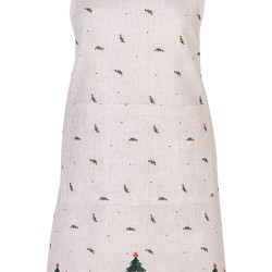 Clayre & Eef Küchenschürze 70x85 cm Beige Baumwolle Weihnachten