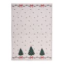 Clayre & Eef Asciugamani da cucina 50x70 cm Beige Cotone Natale