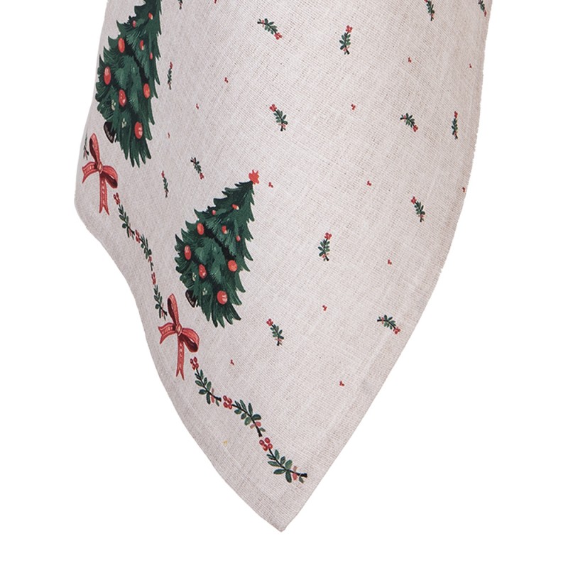 Clayre & Eef Asciugamani da cucina 50x70 cm Beige Cotone Natale