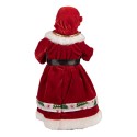 Clayre & Eef Statuetta decorativa di Natale 14x10x28 cm Rosso Tessuto