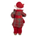 Clayre & Eef Statuetta decorativa di Natale Babbo Natale 13x10x28 cm Rosso Tessuto
