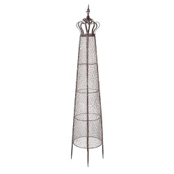 Clayre & Eef Rete per piante rampicanti Ø 30x151 cm Marrone Metallo