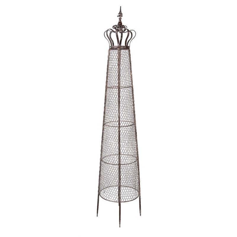 Clayre & Eef Garden Obelisks Ø 30x151 cm Brown Metal