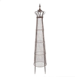 Clayre & Eef Rete per piante rampicanti Ø 30x151 cm Marrone Metallo