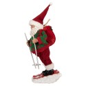 Clayre & Eef Christmas Decoration Figurine Santa Claus 13x10x28 cm Red Textile