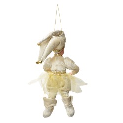 Clayre & Eef Decorative Pendant Elf 10x8x28 cm Beige Textile on Plastic