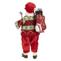 Clayre & Eef Christmas Decoration Figurine Santa Claus 13x10x28 cm Red Textile